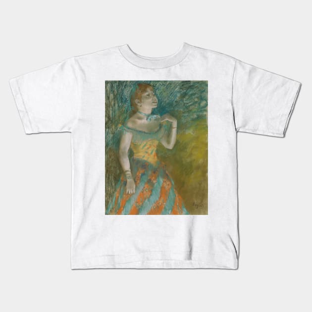 The Singer in Green by Edgar Degas Kids T-Shirt by Classic Art Stall